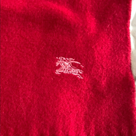 Burberry London blue label Red Scarf Unisex - Picture 4 of 9